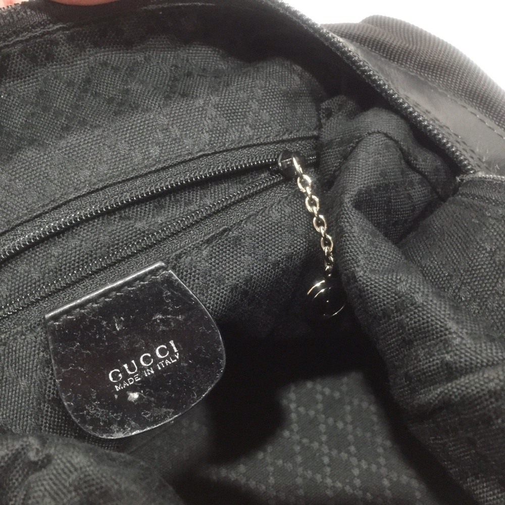 vintage gucci nylon, leather, and bamboo hobo - Picture 10 of 12